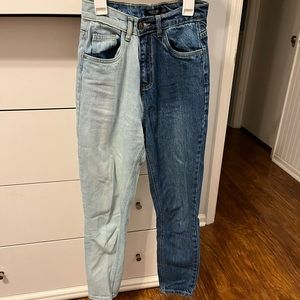 Color block Mom jean